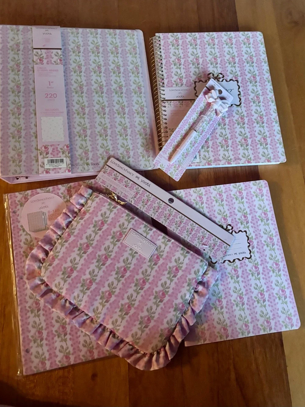 LoveShackFancy floral binder with folders and notebook + accessory case & more!